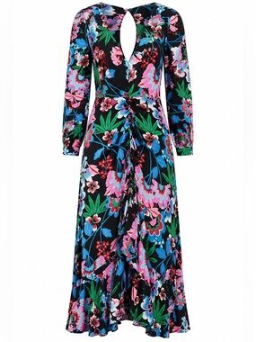 Anthropologie Maeve Ruched Floral Maxi Dress 20W/2X